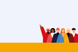 Eine Illustration von Menschen jeder Art und Weise. Ein Hoch auf die Vielfalt!